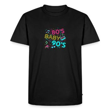 Vintage années 90 Technologie Vieux Gadgets TShirt - T-shirt Premium bio Homme - noir - Devant - Nico (187cm)