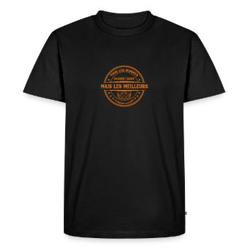 Hommes naissent égaux meilleurs deviennent motards - T-shirt Premium bio Homme - noir - Devant - Nico (187cm)