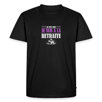 Je M'en Fish, Je suis A La Retraite - T-shirt Premium bio Homme - noir - Devant - Nico (187cm)