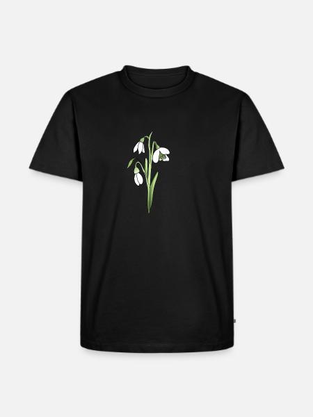 snowdrop - Men's Premium Organic T-Shirt - black