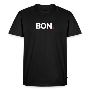 GOOD | Minimalist humor reaction - Men's Premium Organic T-Shirt - black - Front - Nico (187cm)