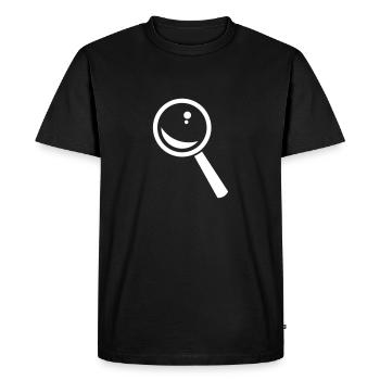 Loupe verre d’insensage Laboratoire Détective - T-shirt Premium bio Homme - noir - Devant - Nico (187cm)