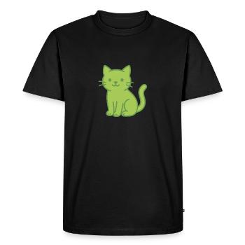 Chat mignon - T-shirt Premium bio Homme - noir - Devant - Nico (187cm)