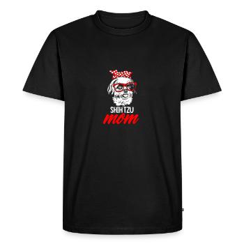 Shih tzu maman shitzu terrier - T-shirt Premium bio Homme - noir - Devant - Nico (187cm)