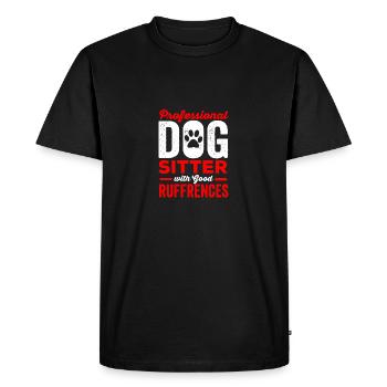Dog sitter professionnel avec de bons ruffrences animal de compagnie - T-shirt Premium bio Homme - noir - Devant - Nico (187cm)