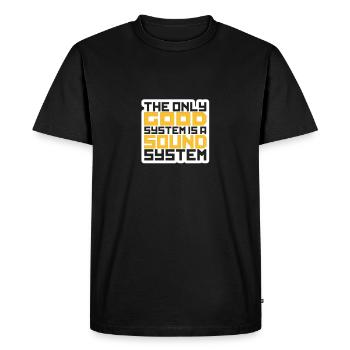 soundsystem - T-shirt Premium bio Homme - noir - Devant - Nico (187cm)