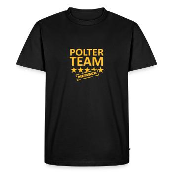 polter team - T-shirt Premium bio Homme - noir - Devant - Nico (187cm)