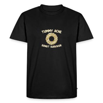 Tummy Ache Donut Survivor Drôle de nourriture préférée - T-shirt Premium bio Homme - noir - Devant - Nico (187cm)