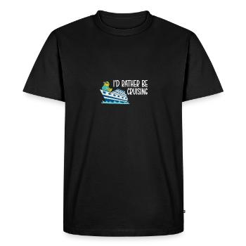 Bateau de croisière - T-shirt Premium bio Homme - noir - Devant - Nico (187cm)