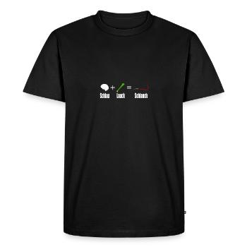 Smart + poireau = tuyau - T-shirt Premium bio Homme - noir - Devant - Nico (187cm)