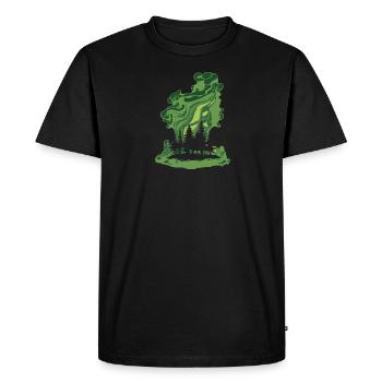Environnement forestier - T-shirt Premium bio Homme - noir - Devant - Nico (187cm)