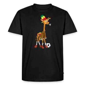 Giraffe Fan Senegal - Men's Premium Organic T-Shirt - black - Front - Nico (187cm)