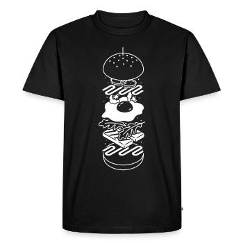 Halloumi Burger - Men's Premium Organic T-Shirt - black - Front - Nico (187cm)