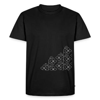 Floral Vine - Men's Premium Organic T-Shirt - black - Front - Nico (187cm)