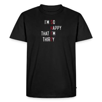 30 - T-shirt Premium bio Homme - noir - Devant - Nico (187cm)