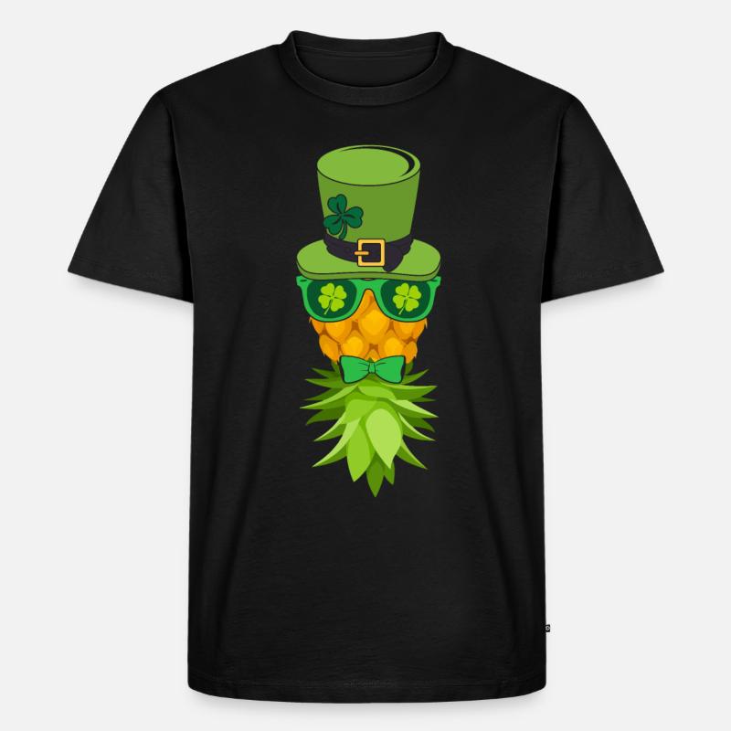 Trèfle d’ananas Saint-Patrick - T-shirt Premium bio Homme - noir