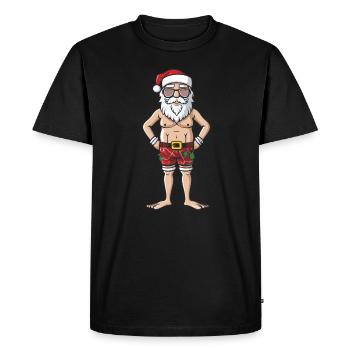 Santa Claus Holiday Santa - Men's Premium Organic T-Shirt - black - Front - Nico (187cm)