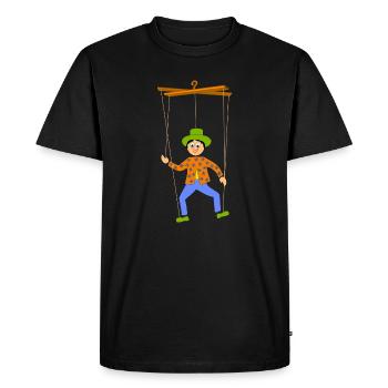 marionnettes - T-shirt Premium bio Homme - noir - Devant - Nico (187cm)