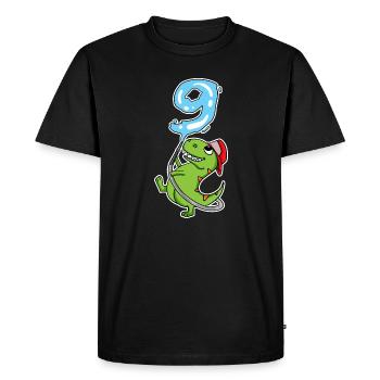 Dino Pompier Numéro 9 ws - T-shirt Premium bio Homme - noir - Devant - Nico (187cm)