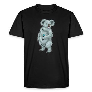 Dartpfeil de fléchette de koala - T-shirt Premium bio Homme - noir - Devant - Nico (187cm)