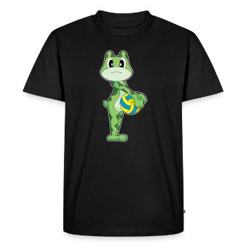 Frog Volleyball Player Volleyball Sports - Men's Premium Organic T-Shirt - black - Front - Nico (187cm)