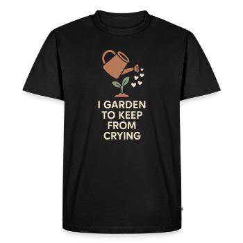 Humour de jardin drôle, amoureux des plantes, - T-shirt Premium bio Homme - noir - Devant - Nico (187cm)