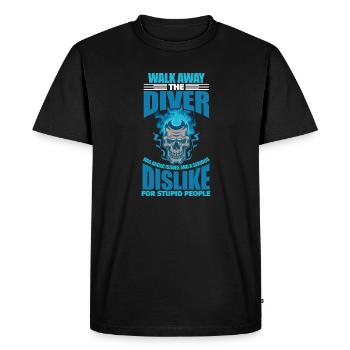 Le plongeur a des problèmes de colère et une aversion sérieuse pour - T-shirt Premium bio Homme - noir - Devant - Nico (187cm)