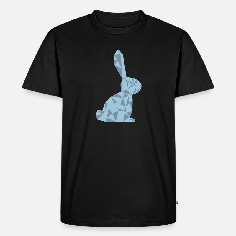 Hase - Männer Premium Bio T-Shirt - Schwarz