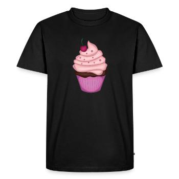 Cupcake - T-shirt Premium bio Homme - noir - Devant - Nico (187cm)