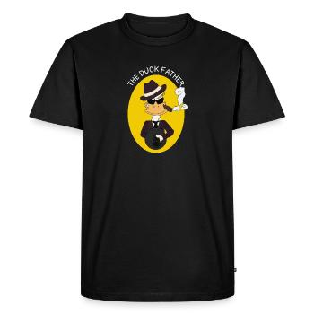 The Duck Father Funny Duck Dad Duck Duck Father - Men's Premium Organic T-Shirt - black - Front - Nico (187cm)