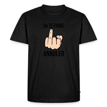 L'annulaire - full color - T-shirt Premium bio Homme - noir - Devant - Nico (187cm)