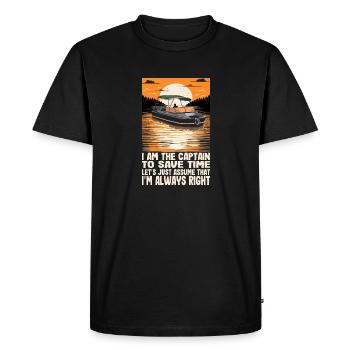 I Am The Captain To Save Time Let's Just Assume - Men's Premium Organic T-Shirt - black - Front - Nico (187cm)