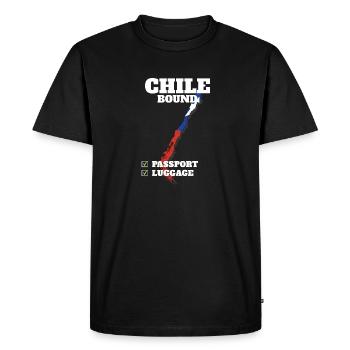 Chile Bound Country Travel Chilean Flag Vacation - Men's Premium Organic T-Shirt - black - Front - Nico (187cm)