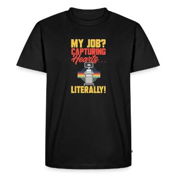 Cardiologue Échographie médicale Échographie - T-shirt Premium bio Homme - noir - Devant - Nico (187cm)