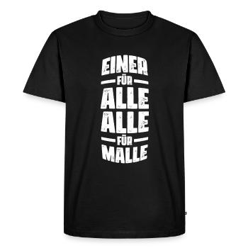 Malle tout pour un dicton majorquin - T-shirt Premium bio Homme - noir - Devant - Nico (187cm)