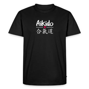Le cadeau parfait pour les amateurs d'Aikido - T-shirt Premium bio Homme - noir - Devant - Nico (187cm)