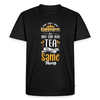 Tea drinker Grandma Winter - Men's Premium Organic T-Shirt - black - Front - Nico (187cm)