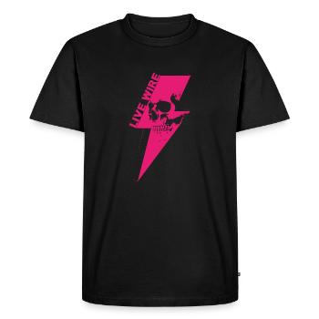 live wire skull fushia - T-shirt Premium bio Homme - noir - Devant - Nico (187cm)