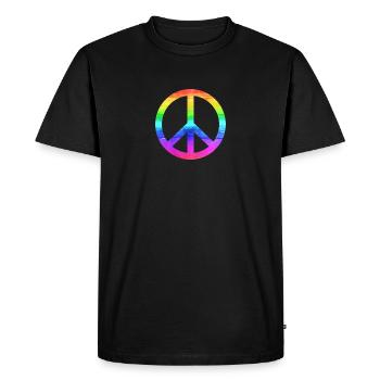 Symbole de signe de paix - T-shirt Premium bio Homme - noir - Devant - Nico (187cm)
