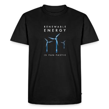 Wind turbine climate protection Energy transition Environmental protection - Men's Premium Organic T-Shirt - black - Front - Nico (187cm)