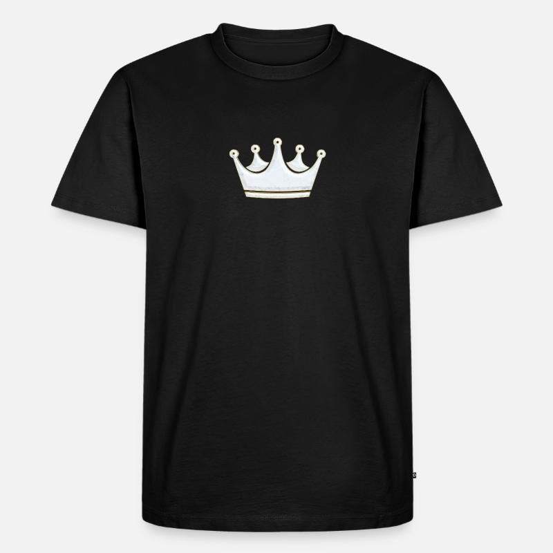 Krone 7 - Männer Premium Bio T-Shirt - Schwarz