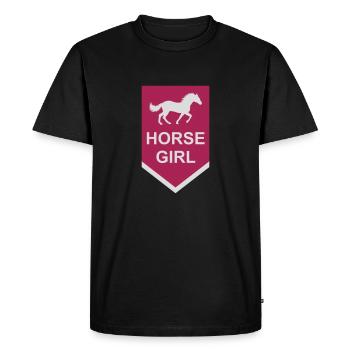 Citation de fille de cheval disant - T-shirt Premium bio Homme - noir - Devant - Nico (187cm)