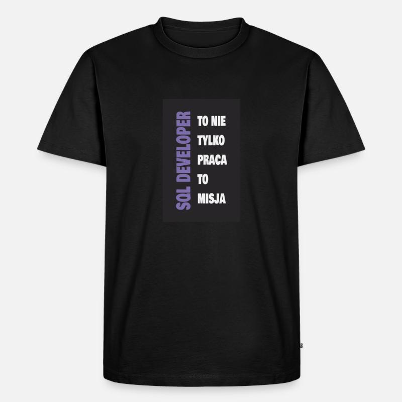 SQL-Entwickler - Männer Premium Bio T-Shirt - Schwarz