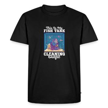 This Is My Fish Tank Cleaning Outfit Fish Keeping - Men's Premium Organic T-Shirt - black - Front - Nico (187cm)