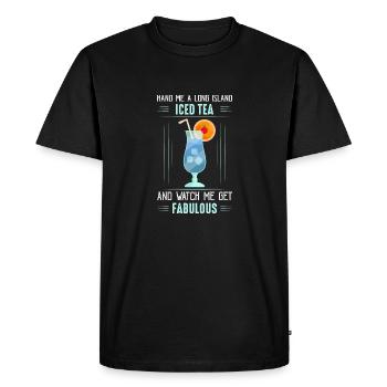 Donnez-moi un thé glacé Long Island Alcool - T-shirt Premium bio Homme - noir - Devant - Nico (187cm)
