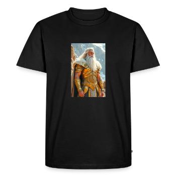Heimdall is the vigilant guardian of the Bifröst - Men's Premium Organic T-Shirt - black - Front - Nico (187cm)