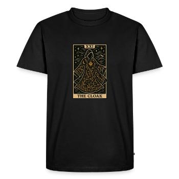 Couture de la carte de tarot – La cape - T-shirt Premium bio Homme - noir - Devant - Nico (187cm)