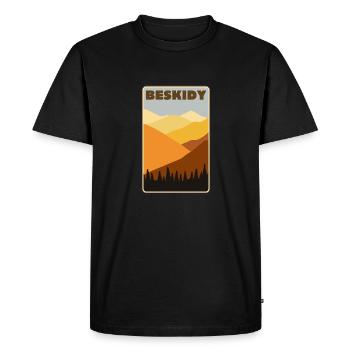 Beskydy Mountains Poland - Men's Premium Organic T-Shirt - black - Front - Nico (187cm)