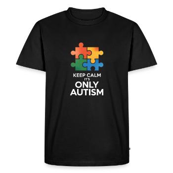 Autism - Men's Premium Organic T-Shirt - black - Front - Nico (187cm)