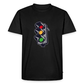 2541614 135318330 feux de circulation - T-shirt Premium bio Homme - noir - Devant - Nico (187cm)